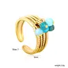 Diseño de Nicho Transfronterizo Acero Inoxidable Borla Mariposa Anillo Abierto Ajustable Chapado en Oro de 18K Moda Anillo Personalizado