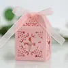 Caja de Dulces Dorada para Boda con Corte Láser Hueco Transfronteriza Estilo Europeo Fiesta de Boda Caja de Dulces de Flor de Rosa Fabricante Personalización