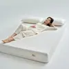 Roupa de Cama para Dormitório Estudantil Cor Sólida 100% Algodão Lençol com Elástico Capa de Colchão Cobertura Total Elástico Saia Raiseda Lençol com Elástico Conjunto de Três Peças Capa Protetora