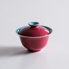 Jingdezhen cuenco con tapa Palacio Imperial rojo juego de té kung fu tetera cuenco de té de pared fina anti-quemaduras cuenco de té grande tapa flotante cuenco con tapa