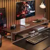 Soporte para monitor de computadora de escritorio, estante, organizador de escritorio y soporte extendido para laptop para sala de e-sports