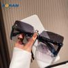 Novedad Gafas de Sol Sin Marco para Mujer Verano Protección Solar Protección UV Ins Street Photoshoot Tendencia Cara Grande Adelgazantes Gafas de Sol de Alta Calidad