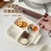 Plato de Cena de Cocina para el Hogar Multi-funcional Cebolleta, Jengibre y Ajo Condimento Separador de Comida Artefacto Plato de Cena para Hot Pot Plato de Cena de Cuatro Compartimentos