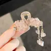 Exquisito y Dulce Pinza para el Cabello de Borla de Cristal de Gama Alta 2025 Nuevo Estilo Pinza Pequeña Lateral para Cabello Rebelde, Pinza Pequeña de Tiburón
