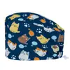 Gorro Quirúrgico para Mujer Algodón Puro Estampado Gorro de Enfermera Quirúrgico Anestesiología Médico Hombre Elástico Gorro de Dedo Verano Delgado Lindo
