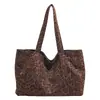 Bolso Tote de Gran Capacidad con Estampado de Leopardo de Moda para Mujer 2025 Otoño Nuevo Estilo Coreano Nicho Lujo Ligero de Moda Bolso de Hombro Axila