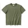Camiseta de Algodón Puro Pesado para Mujer de 250g, Estilo Unisex Versátil Casual, Color Sólido, Corte Holgado, Top Sencillo de Manga Corta Talla Grande Venta al por Mayor