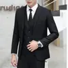 Chaqueta de Traje Casual de Negocios para Caballero Hombres Color Sólido Ajustada Formal Dos Botones Traje de Novio Británico Verano