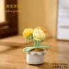 Venta al por mayor del fabricante, Plantas de Girasol Tejidas a Crochet Hechas a Mano en Maceta, Flores Artificiales Terminadas, Decoraciones para el Hogar y la Oficina, Regalos Creativos