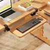 Bandeja para teclado para estaciones de trabajo de oficina, soporte sin taladro para el lateral del escritorio, mesa con extensión de brazo, tablero de extensión multifuncional para computadora