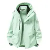 Chaqueta exterior Luo Tu 3 en 1 a prueba de viento y transpirable para mujer, con forro polar desmontable, adecuada para invierno y senderismo. También disponible para hombres