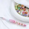 Anillo de Diamante de Color Nuevo Transfronterizo Cuentas de Agujero Grande Cuentas de Linterna Chapadas Bolígrafo de Cuentas DIY con Rueda de Diamante Cuentas Sueltas Venta al por Mayor