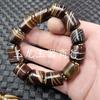 Pulsera de ágata de Xizang con cuentas una, dos, tres, cuatro, cinco, seis, nueve ojos colmillo de tigre Ruyi joyería pulsera de jade luantong