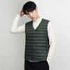 Chaleco chaqueta de plumón de pato blanco nuevo transfronterizo para hombre cuello redondo cuello en V chaleco interior cálido chaleco chaqueta venta al por mayor