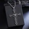 Colar Cruzado Longo de Aço Titânio Europeu e Americano Não Desbota Hip-Hop Masculino Corrente de Suéter Tendência Design Pequeno Corrente de Moletom para Mulheres