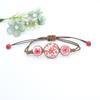Pulsera de flores secas estilo coreano narcisos de flor de encaje de gema del tiempo narcisos flor de encaje cuentas de cerámica Jingdezhen flor real