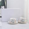 Xícara de Café e Pires Casal Transfronteiriço Conjunto de Xícara Dupla Caixa de Presente Conjunto Europeu para Chá da Tarde Casa Porcelana Fina Conjunto Estrela Sol Dijia
