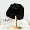 Sombrero de imitación de visón de celebridad de internet para mujer, sombrero de pescador de felpa para otoño e invierno, sombrero de cuenca pequeño de alta calidad que estiliza el rostro, protección para los oídos, cálido