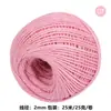 Corda de Cânhamo Colorida 2mm Fio de Algodão Espesso 2mm Corda Tecida à Mão Materiais Manuais para Jardim de Infância Corda para Decoração de Natal