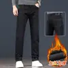 Jeans de alta qualidade 2026 novo modelo para homens, calças casuais elásticas para primavera e outono, corte reto solto, calças de primavera para homens de meia-idade