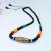 Colar de Ágata com Contas Dzi de Jade de Nove Olhos Estilo Étnico Xizang Fábrica de Joias Atacado Dropshipping S3101706