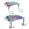 Cebo Luya de aleación de zinc Dragon VIB con lentejuelas vibrantes, 3-20 g, cebo biónico para peces, galvanizado, tres anzuelos, color negro King Kong