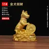 Adorno de Perro Zodiacal de Latón Mascota de Té Mango de Latón Artesanía de Escritorio Hogar Sala de Estar