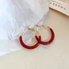 Pendientes Acrílicos con Forma de C Transfronterizos Europeos y Americanos de Aguja Plateada, Pendientes Elegantes de Moda, Simples y Versátiles, Pendientes de Diseño de Nicho