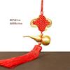 Pingente de Cabaça de Cobre com Nó Chinês Auspicioso para Decoração de Porta, Cabacinha Oca para Boa Sorte e Prosperidade, Ornamento de Porta de Quarto