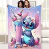 Manta de Franela Estampada de Dibujos Animados Anime Stitch Más Vendida Transfronteriza Lilo & Stitch Manta de Siesta Manta de Forro Polar