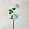 Azul casamento flor artificial adereços decoração de casa tulipas ornamentos flor de seda arranjo de flores guia de caminho flor falsa comércio exterior