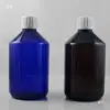Plástico Azul Marrom Garrafa PET Garrafa Pura Lw Tampa Antifurto Garrafa com Bomba de Pressão Garrafa para Líquido de Banho Garrafa de Shampoo Garrafa Flor