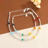 Pulsera Original de Plata de Ley S925 con Cuentas Arcoíris y Plata Rota Diseño Creativo Estilo Familiar Mismo Estilo Nicho Lujo Accesible Elegante Estilo Normcore
