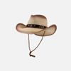 Sombrero de vaquero occidental para hombres y mujeres, sombrero de caballero vintage de nicho, sombrero de paja para exteriores de primavera y verano.