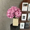 Flores artificiales, 5 cabezas, 180 piezas por manojo, hortensias de doble capa y doble pétalo 3D, arreglo de piso para bodas, decoración suave, flores falsas, materiales florales decorativos