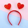 Diadema con diseño de estrella de cinco puntas y bandera roja para el Día Nacional de los Niños, horquilla, accesorios para el cabello, venta al por mayor de joyas pequeñas