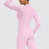 Jaqueta Esportiva Transfronteiriça com Zíper Escovado Gola Baixa Slim Fit Respirável Secagem Rápida para Corrida Casual Fitness Yoga Feminino