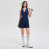 Vestido de Tenis Caijue para Mujer, Sin Mangas, Cuello Polo, Falda Plisada, Ajustado a la Cintura, Delgado, Vestido Deportivo Adelgazante para Bádminton de Verano