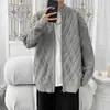 Suéter versátil casual con cremallera, moderno y elegante para adolescentes, estilo primavera y otoño para hombre, tejido de punto casual trenzado con patrón de rombos