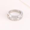 Nuevo Anillo de Acero Titanio Brillante Amor Diamante para Hombres y Mujeres, Anillo de Joyería Casual Personalizado para Parejas, Accesorios