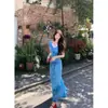 Verão 2026 Novo Estilo Estilo Francês Elegante Estilo Feminino Vestido Emagrecedor Vestido Feminino de Comprimento Médio Vestido de Férias