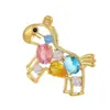 Broche de Cavalo do Zodíaco para o Ano de Nascimento, Design Único, Broche Exquisito, Alfinete Anti-Exposição, Acessório de Roupa, Joia para Homens e Mulheres