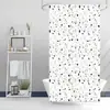 Cortina de ducha para mampara de baño de alto peso proveedor de comercio electrónico transfronterizo cortina de ducha de poliéster impermeable y antihongos para baño
