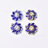 Nuevo color ojo de caballo giratorio cristal diamante hebilla traje abrigo cuello botón broche decorativo zapato bolso