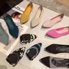 Zapatos de Princesa Zapatos Planos para mujer Comercio Exterior Transfronterizo para mujer Tejido de Malla Tejidos Zapatos Puntiagudos de Punto Zapatos Tipo Rollito de Huevo