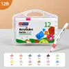 Plumones Acrílicos Transfronterizos con Punta Única y Cuerpo Triangular, 36 Colores de Plumones Acuarela, Set Específico de Arte para Dibujo Infantil
