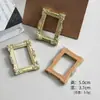 Moldura para Foto com Padrão Retrô Europeu Simples Ornamentos de Resina Atacado Acessórios DIY Feitos à Mão Artesanato de Micro Paisagem