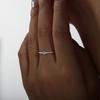 Romantismo Francês Vintage Zircônia Branca Pedra Nano Vidro Banda Fina Anel de Nicho Feminino Joia Não Desbota Tendência