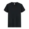 Camisetas de Algodón Mercerizado con Amoníaco Líquido de Color Sólido para Verano para Hombres y Mujeres, Logo Impreso Personalizado, Cuello Redondo, Manga Corta, Fabricante de Camisetas Publicitarias Culturales