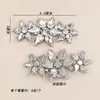 Atacado olho de cavalo gota d'água cristal de vidro diamante flor Flor adesivos termocolantes acessórios para gola de roupa bico de sapato acessórios de flor para sapato